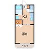 スピカハイツA 1Kの間取り