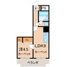 ライオンズマンション上町　304 1LDKの間取り