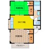 プリムローズ 2DKの間取り