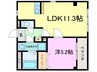 遠藤ハイツⅢ 1LDKの間取り