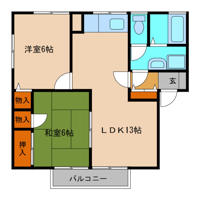 間取図 グランヴェール三河Ｂ