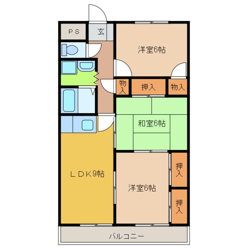 間取図 リーベハラダ