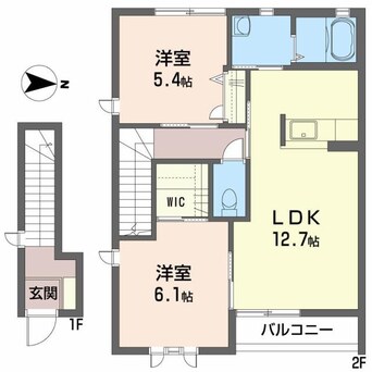 間取図 シャーメゾン鴨島A・B