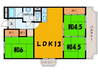 間取図 城ノ内ハイツ