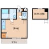 国府レインボーハイツⅡ 1Rの間取り