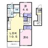 サントゥールサウス 2LDKの間取り