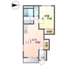 リバーサイド本条 1LDKの間取り