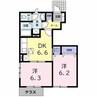 サンリットＢ 2DKの間取り