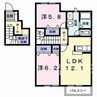 サンリットＢ 2LDKの間取り