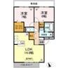セレーノ壱番館 2LDKの間取り