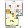 セレーノ壱番館 2LDKの間取り