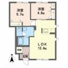 シャーメゾンK 2LDKの間取り