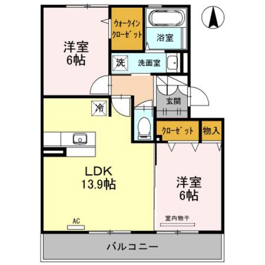 間取図 サンフラワーガーデンA・B