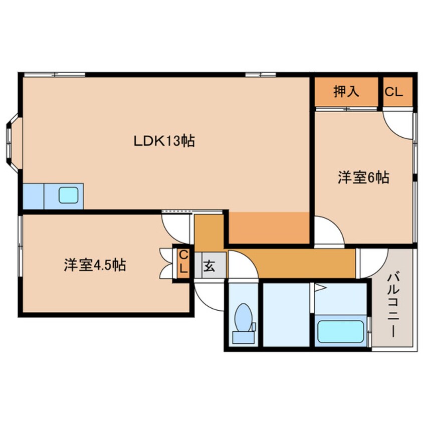 間取図 ギャラック国府3