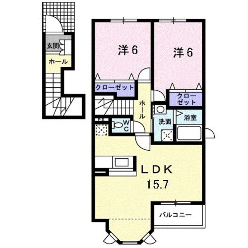 間取図 シャン・ドゥ・フルール（名東町）
