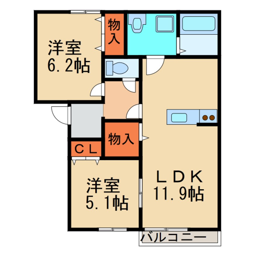 間取図 セントロイエル鴨島