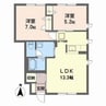 シャーメゾン国府A 2LDKの間取り