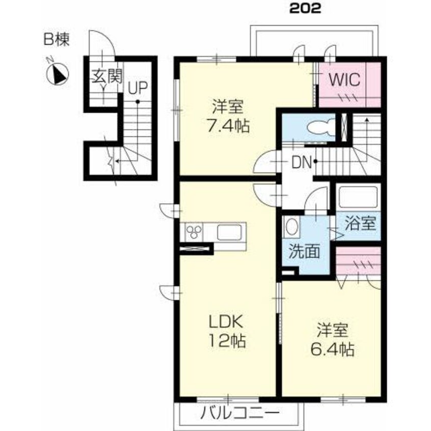間取図 プロヌーブ名東B