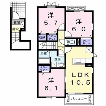 間取図 クラール南庄町C