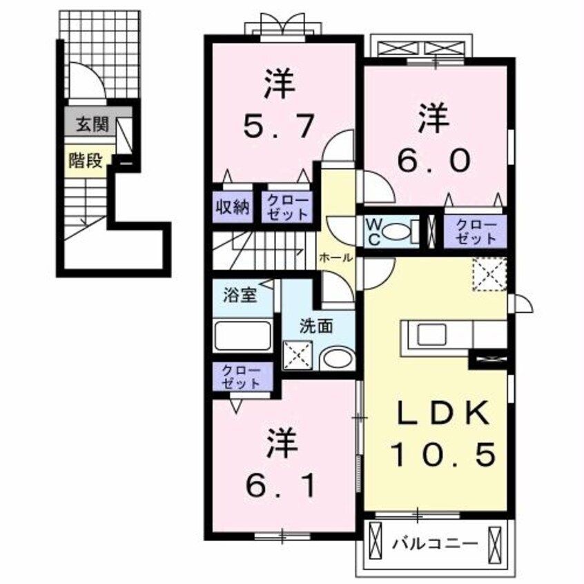 間取図 クラール南庄町C