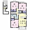 クラール南庄町C 3LDKの間取り