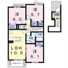 クラールプレディエB 3LDKの間取り