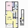 フィールドビーチ加茂名 1LDKの間取り