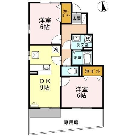 間取り図 アクシス南島田　C