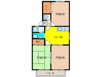 間取図 ロイヤルガーデン田中