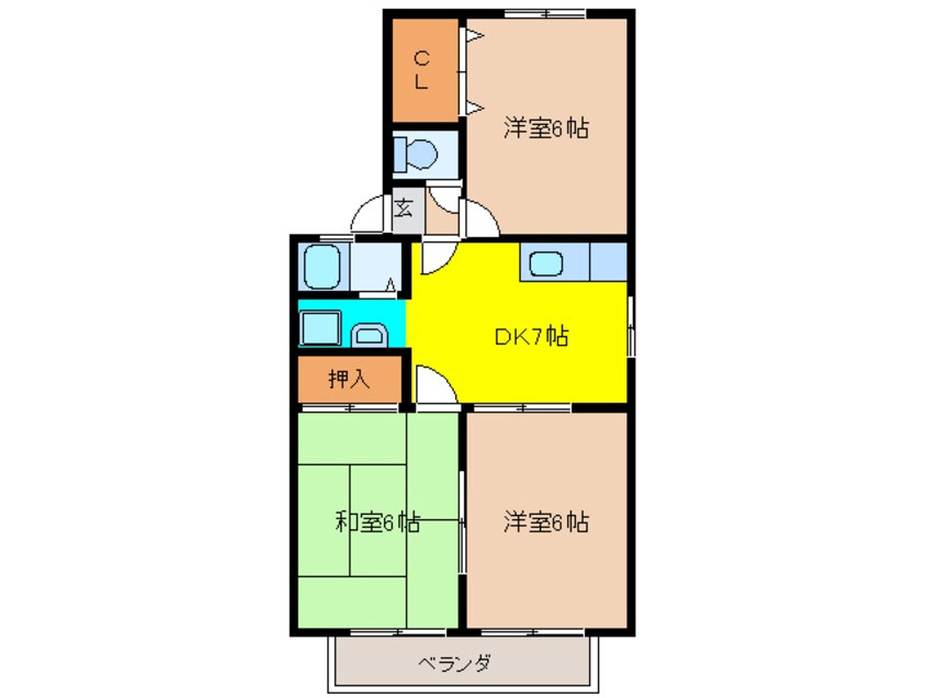 間取図 ロイヤルガーデン田中