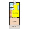 メゾン高比良 1DKの間取り