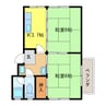 千丸マンション 2Kの間取り