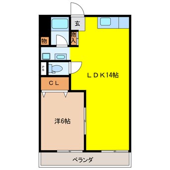 間取図 シャトー桐野