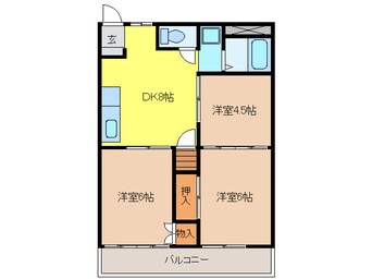 間取図 シティハイツ米ノ山ＡＢ