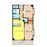 ルミエール扶桑 2LDKの間取り