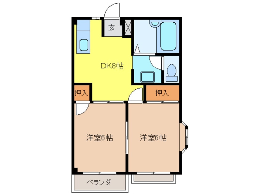 間取図 コーポ大森Ⅰ・Ⅱ