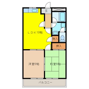 間取図 レジデンスミズノ壱番館