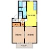 ファミール尾崎 2DKの間取り