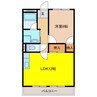 西里ハイツ 1LDKの間取り