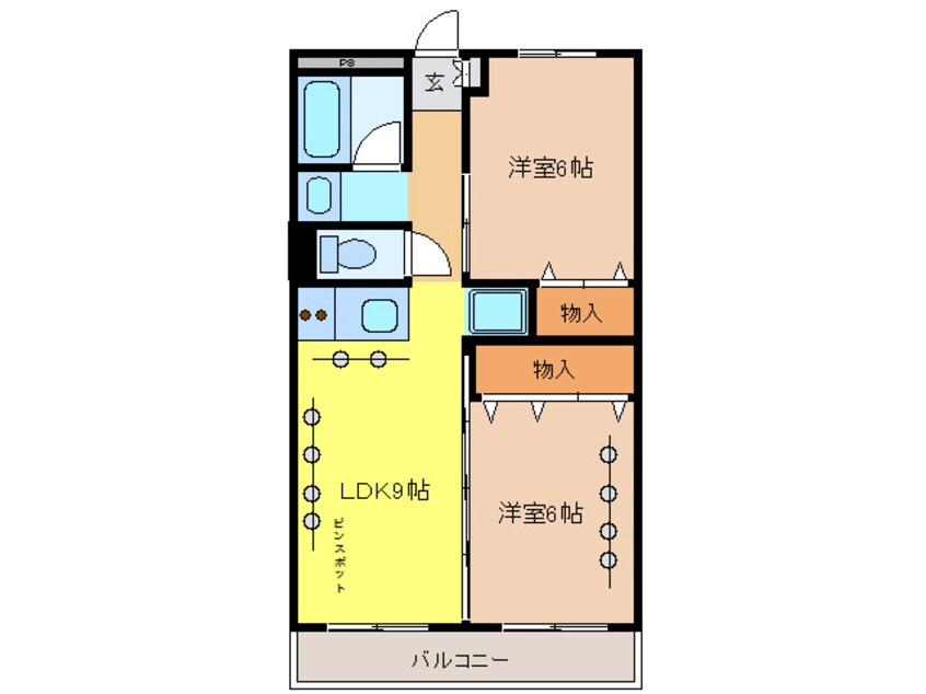 間取図 ピアチェーレ江南