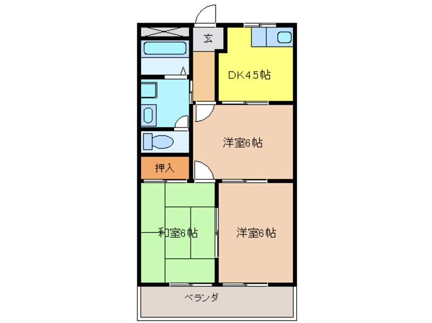 間取図 エスポアールTACHIBANA