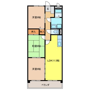 間取図 ラクール中切