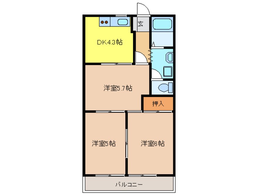 間取図 メゾン川口Ⅰ