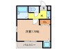 エクセラン柏森 1Kの間取り