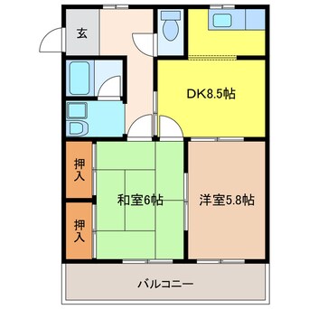 間取図 サンパレス尾崎