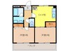 プレアール江南Ⅱ 2DKの間取り