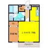 セジュールアン 1LDKの間取り