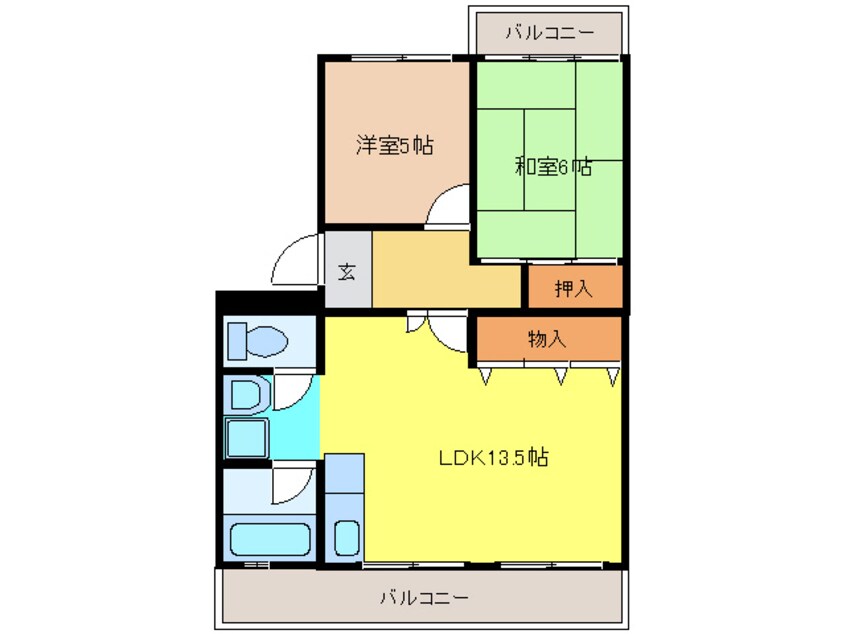 間取図 アメニティハイツサワキ
