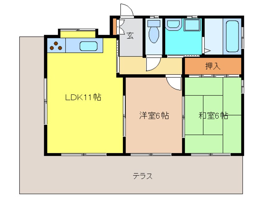 間取図 サンライズ今枝