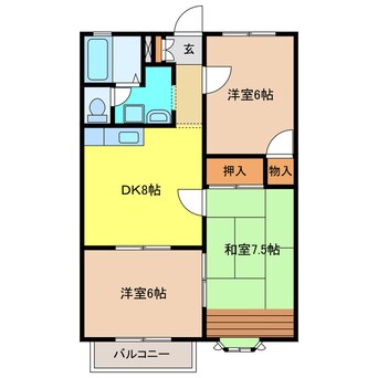 間取図 コーポ花水木